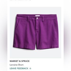Stitch Fix Purple Jean Short Market and Spruce Size 10 GUC